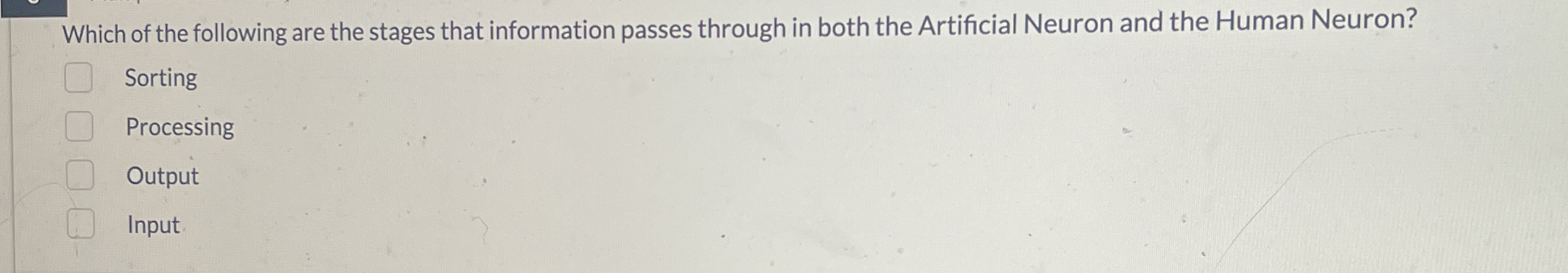 Which of the following are the stages that