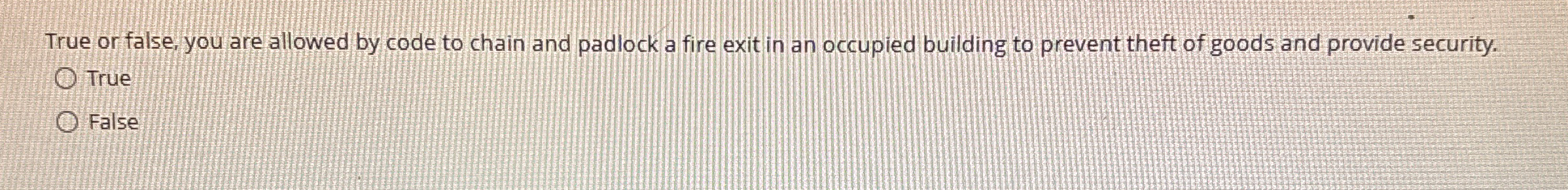 True or false, you are allowed by code to chain