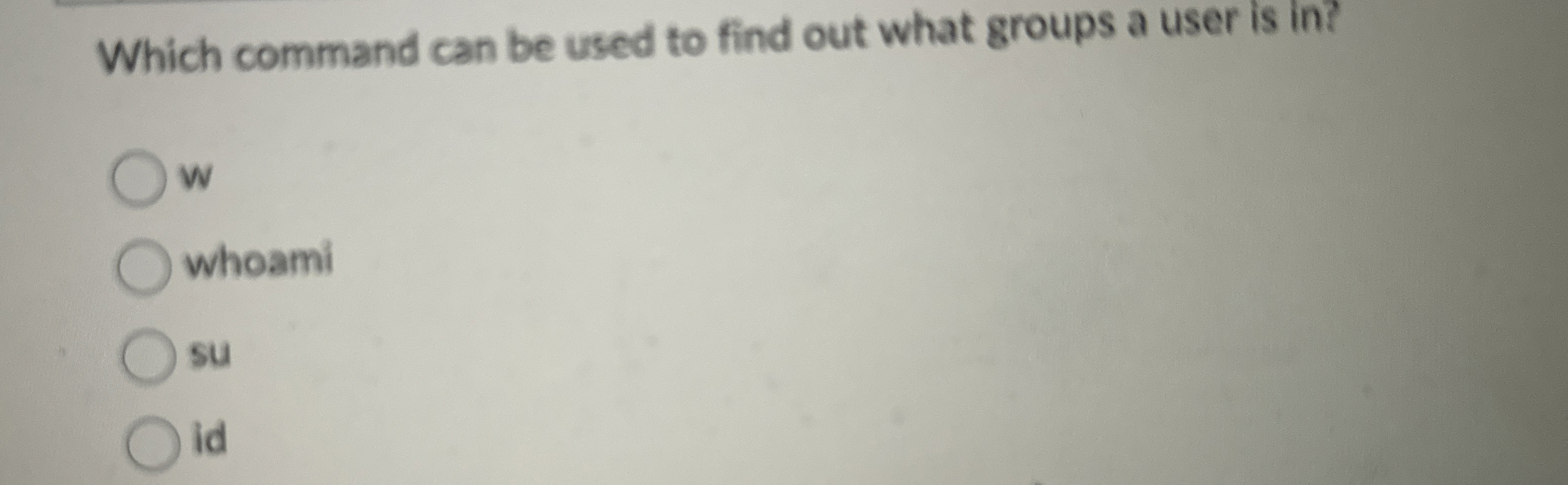 Which command can be used to find out what groups