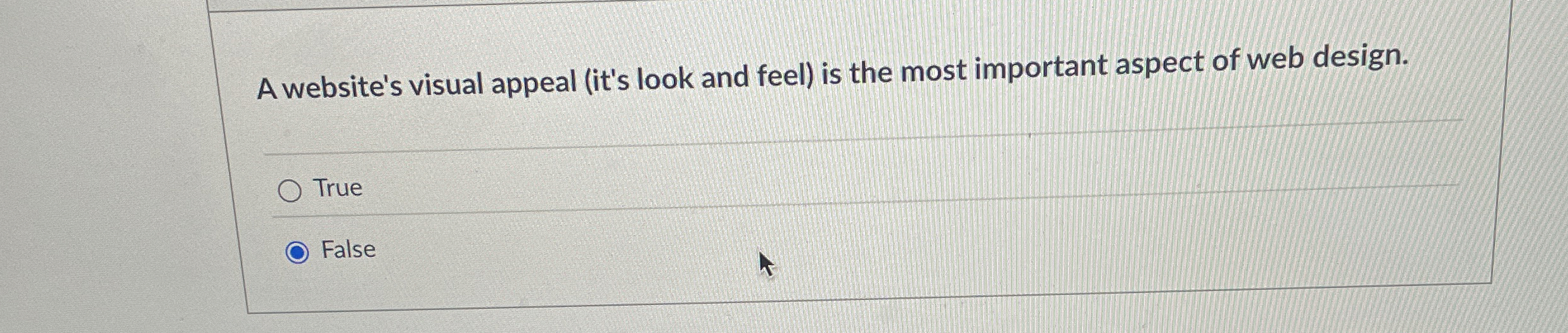 A website's visual appeal ( it ' s look and feel