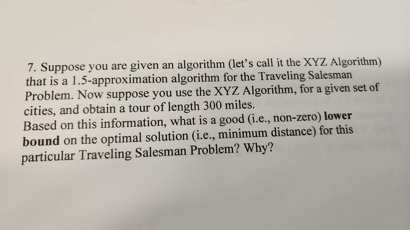 Suppose you are given an algorithm ( let ' s call