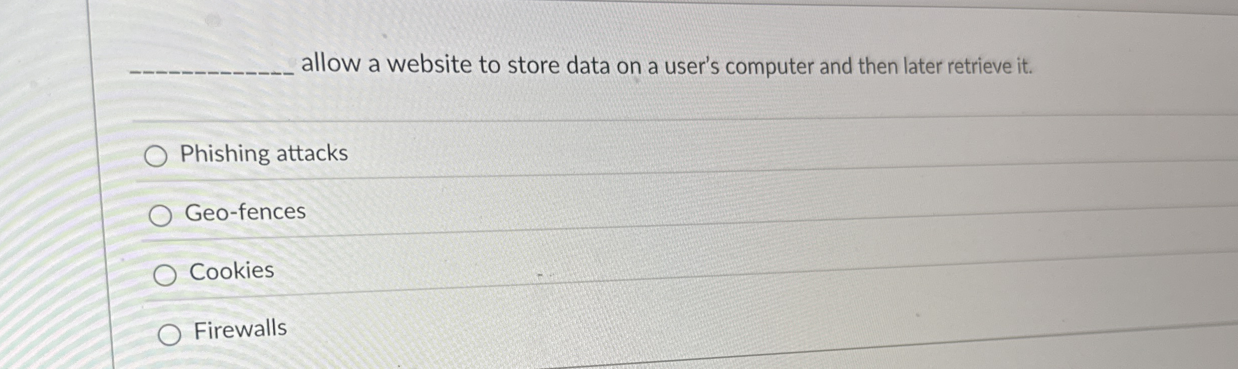 allow a website to store data on a user's
