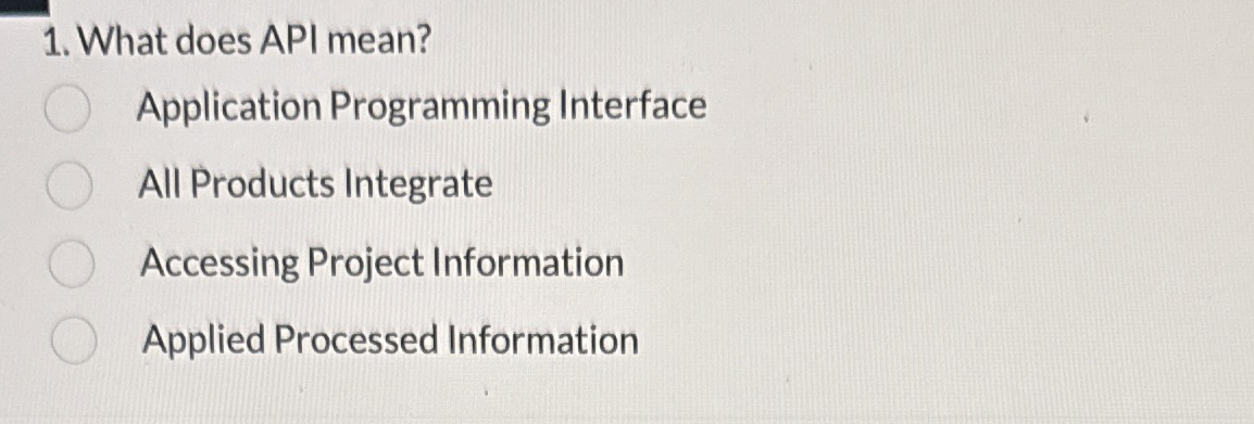 What does API mean? Application Programming