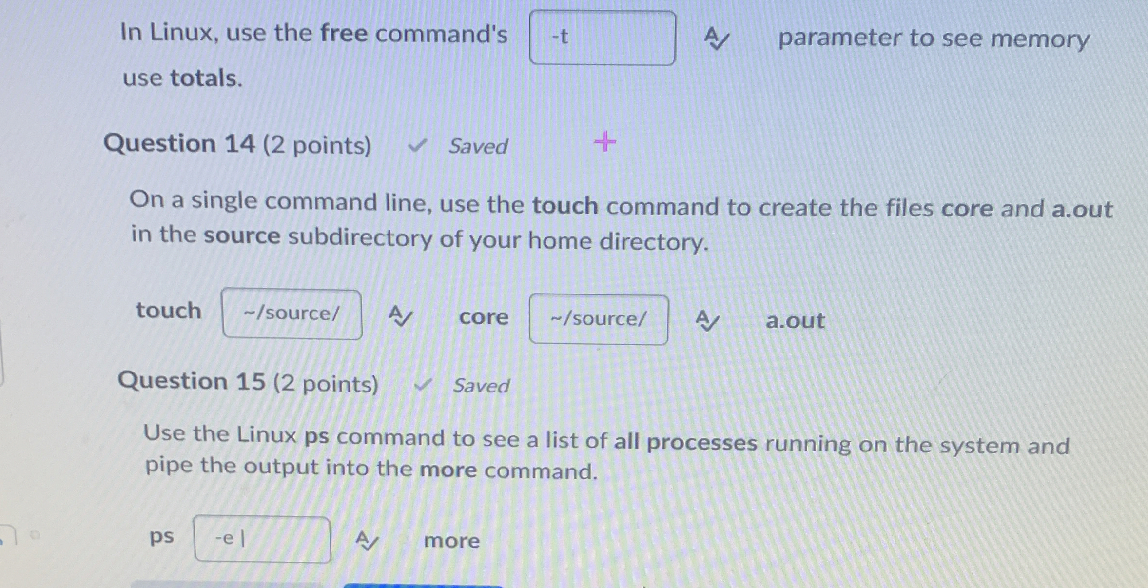 In Linux, use the free command's A parameter to