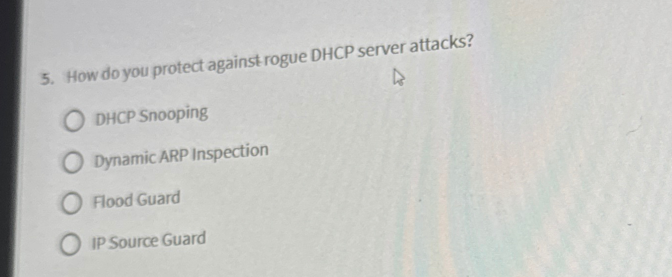 How do you protect against rogue DHCP server