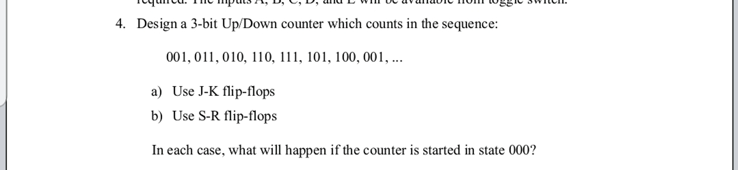Design a 3 - bit U p ? Down counter which counts