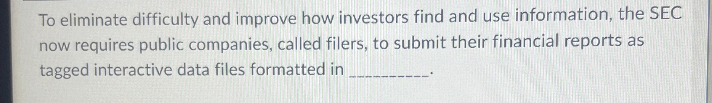 To eliminate difficulty and improve how investors