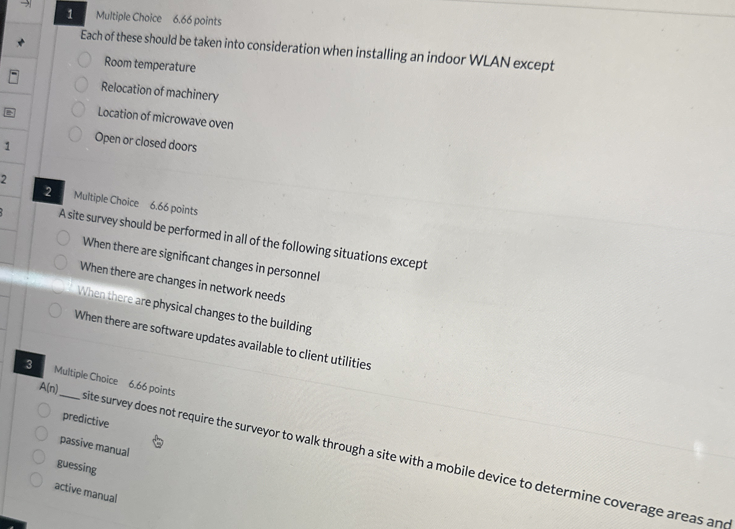 1 Multiple Choice 6 . 6 6 points Each of these