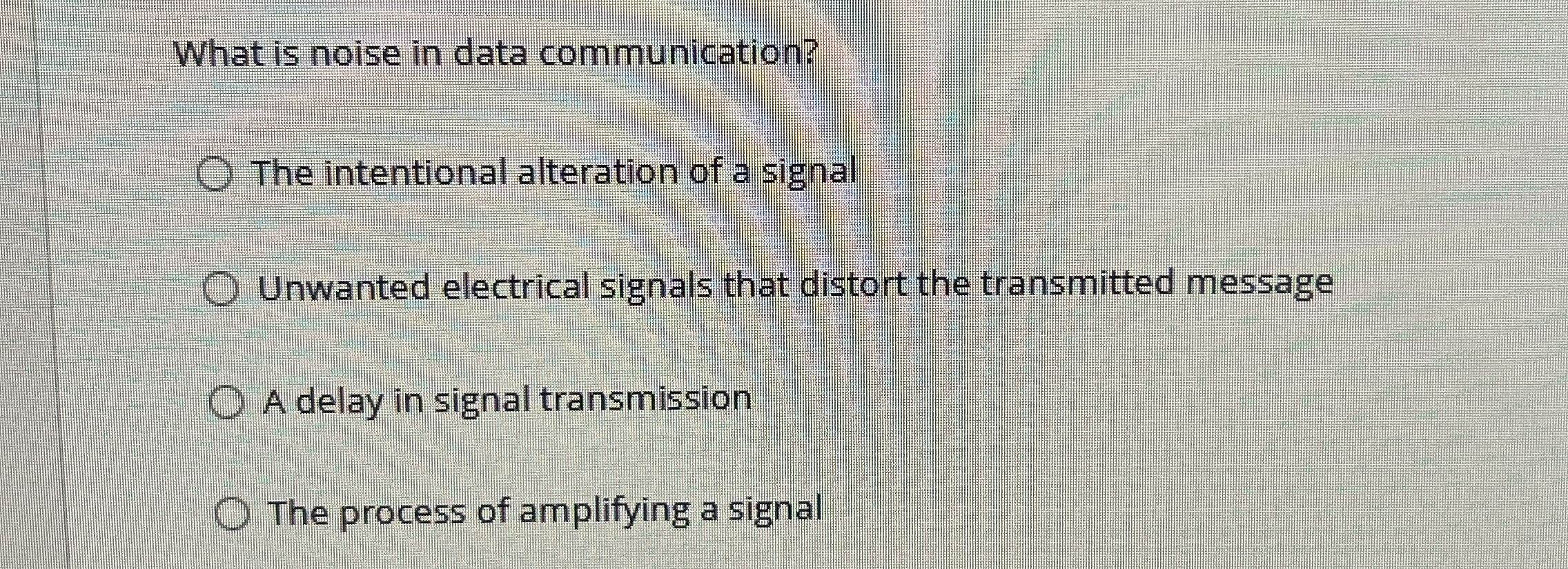 What is noise in data communication? The