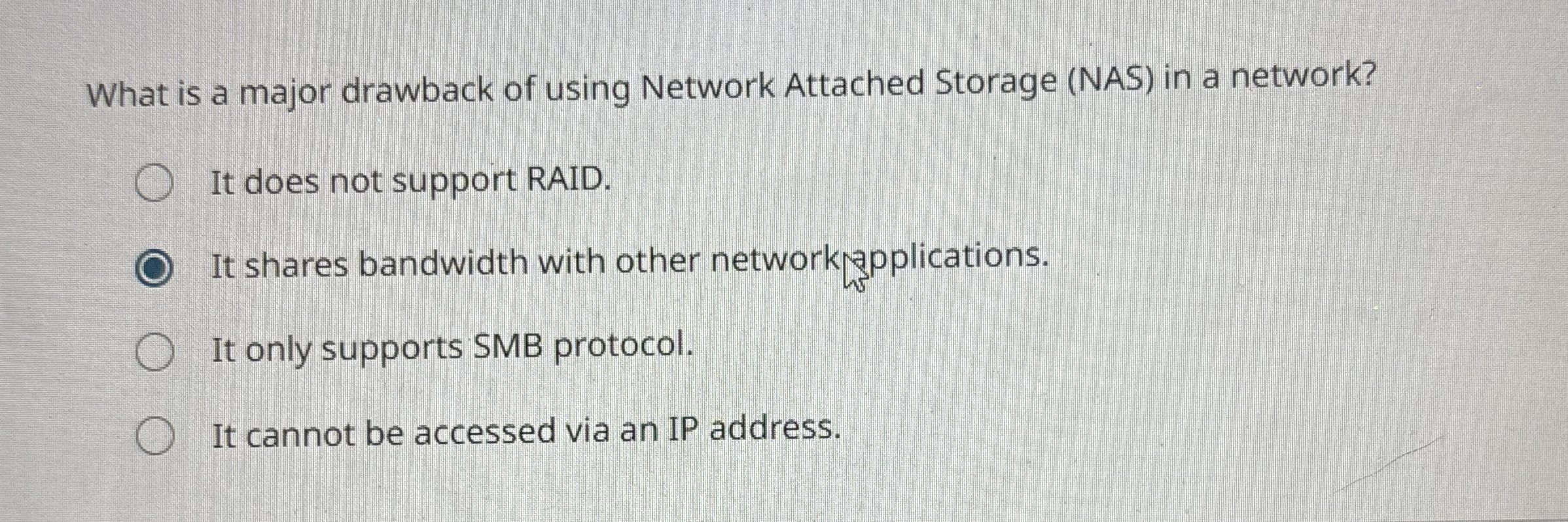 What is a major drawback of using Network