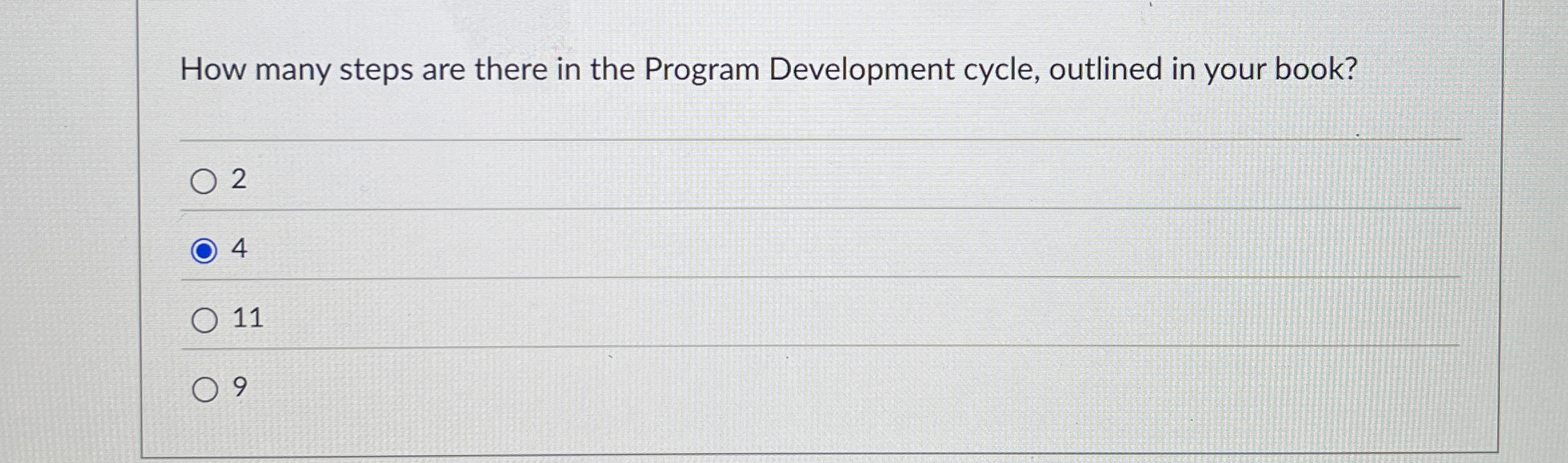 How many steps are there in the Program