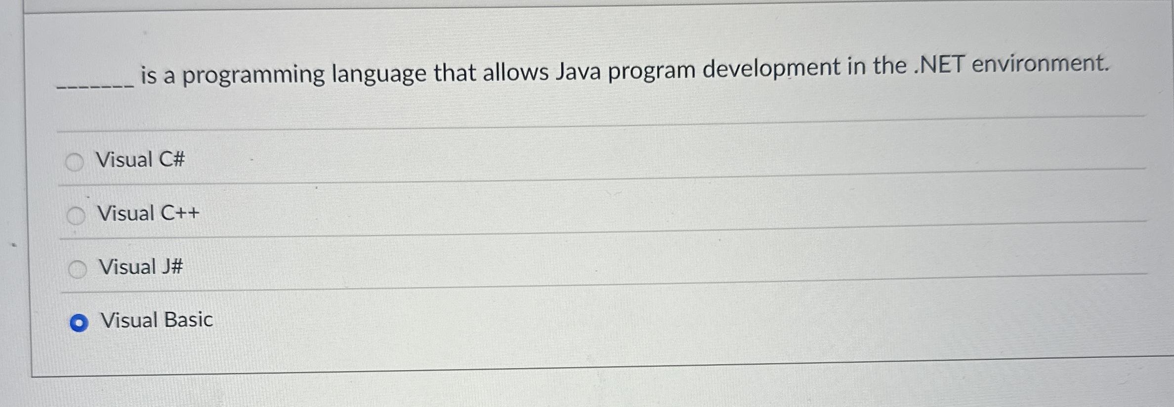 is a programming language that allows Java