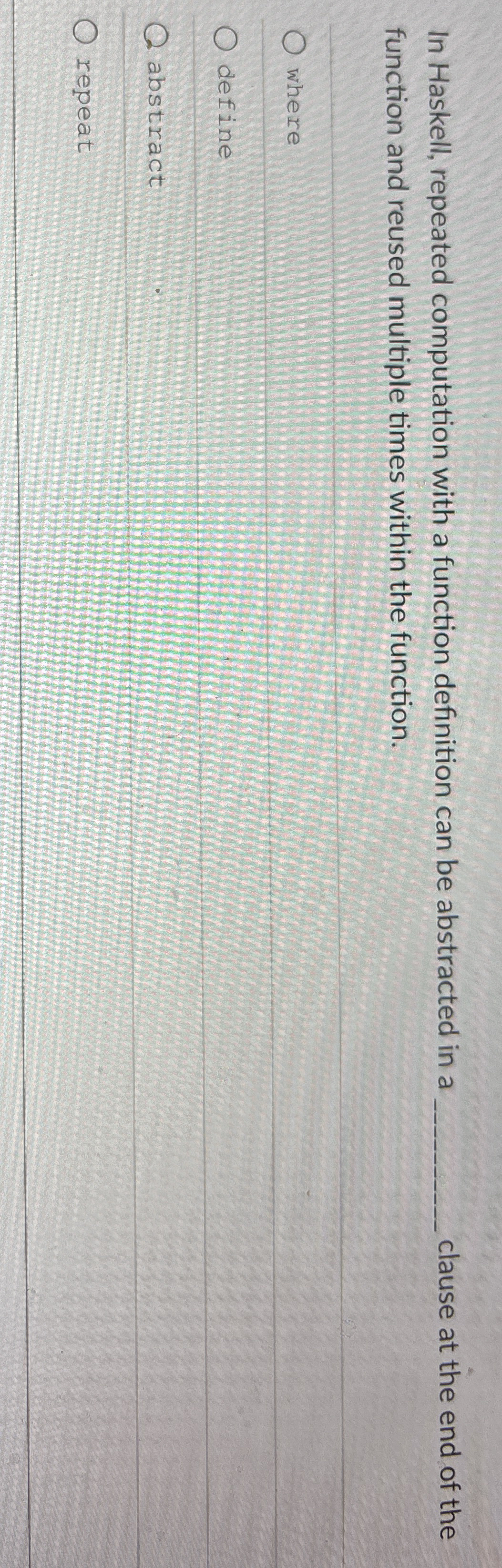 In Haskell, repeated computation with a function
