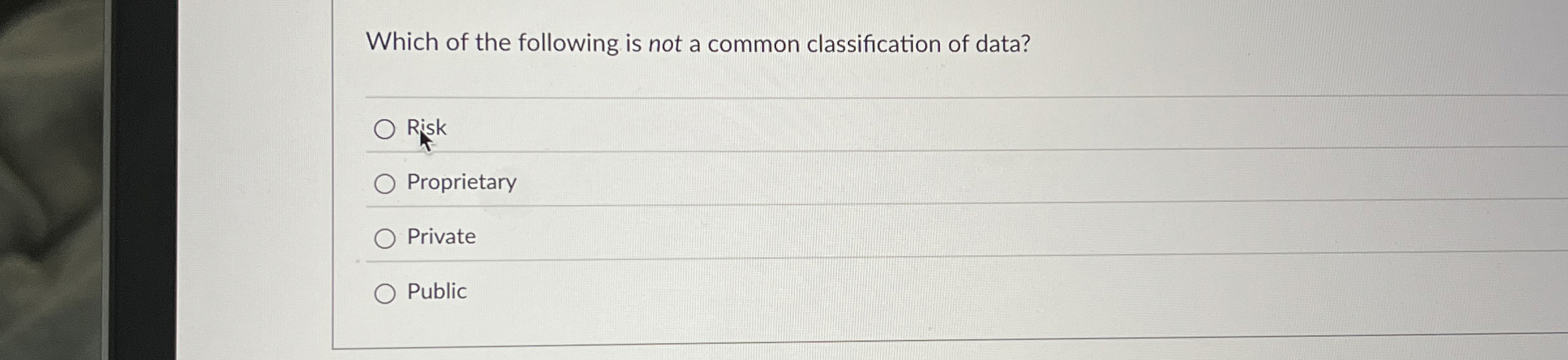 Which of the following is not a common