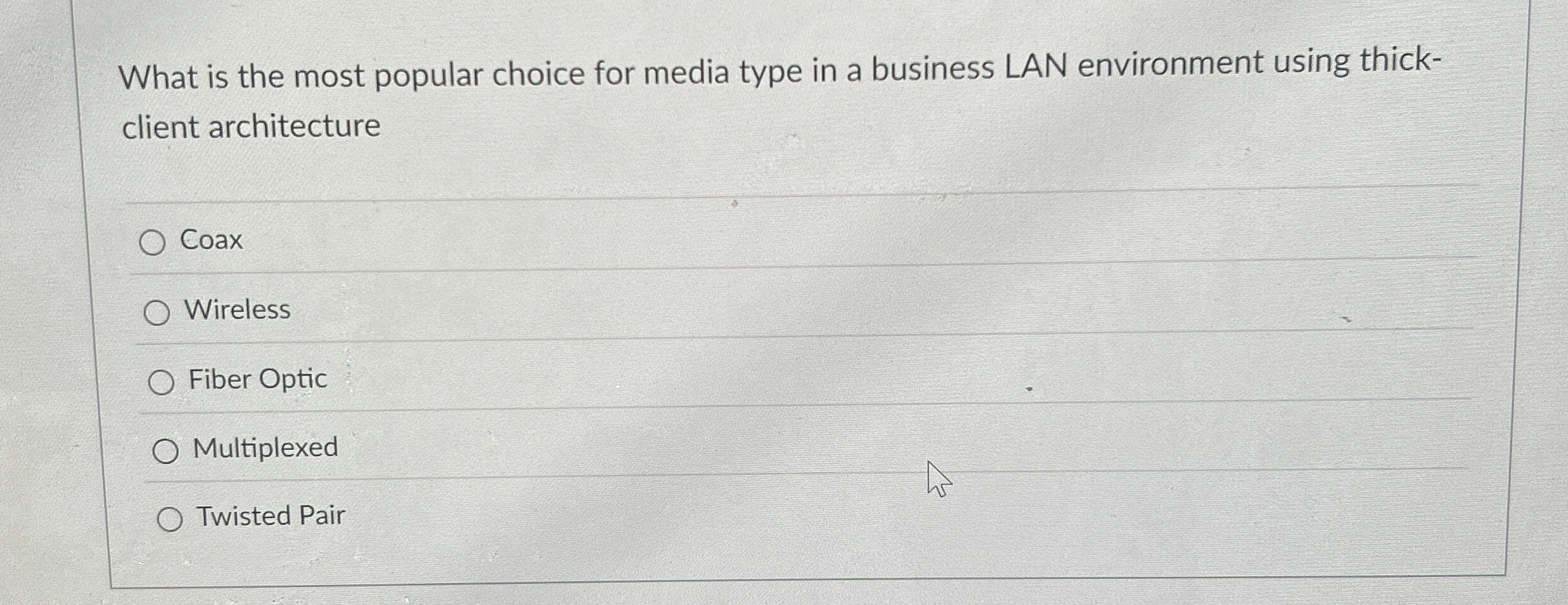 What is the most popular choice for media type in