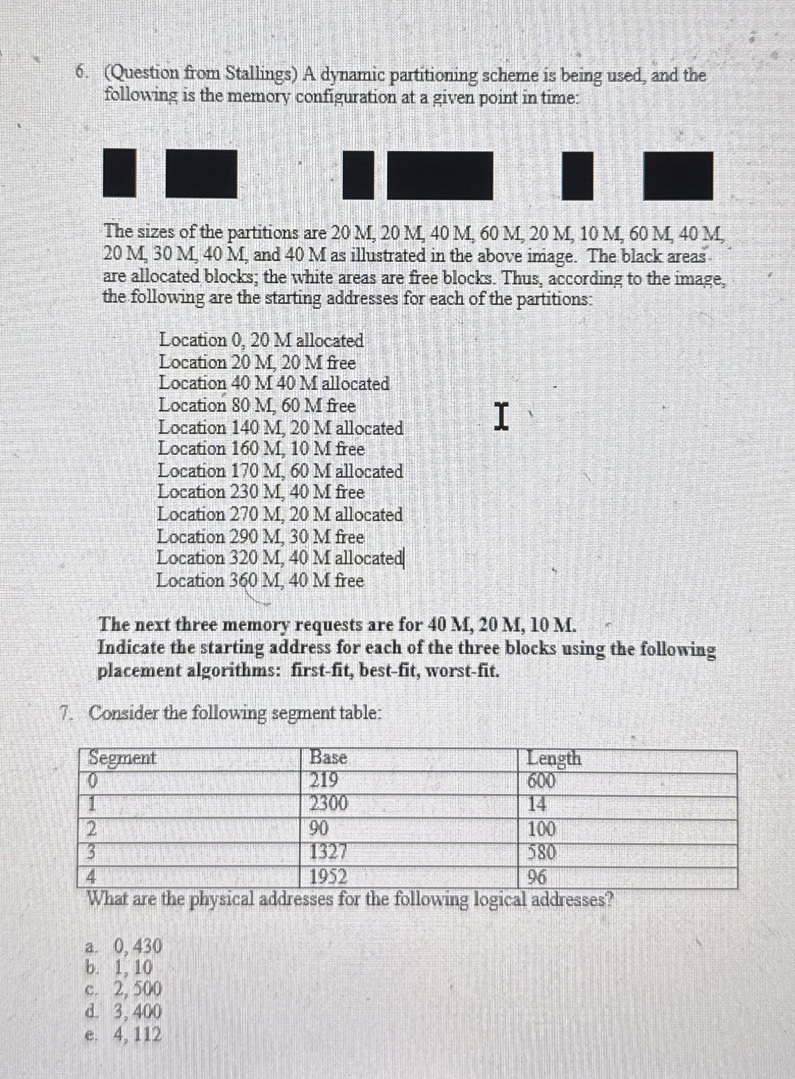 ( Question from Stallings ) A dynamic