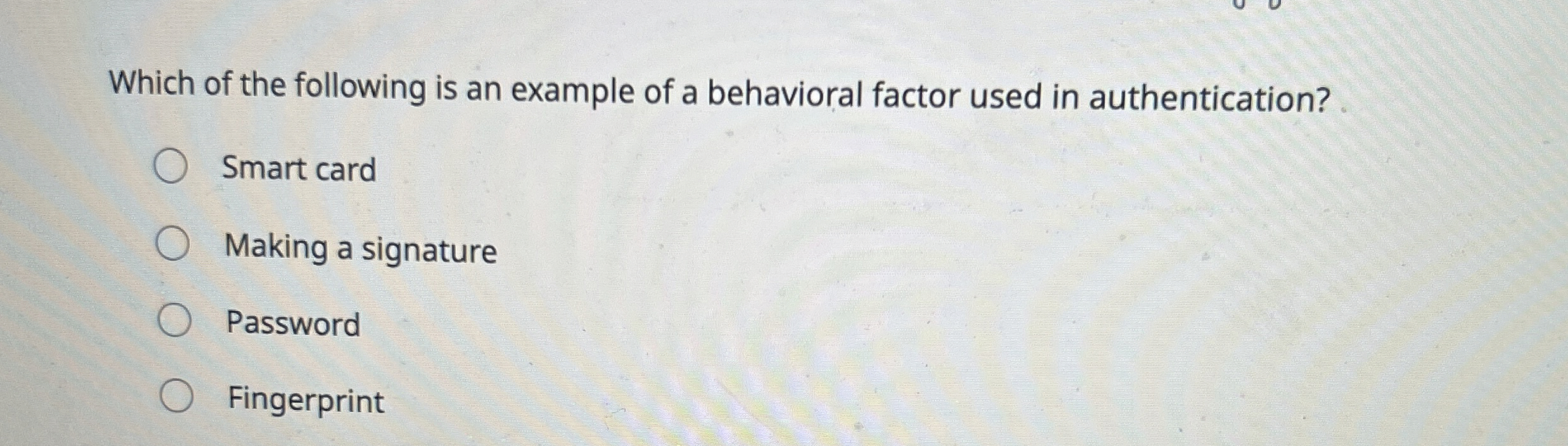 Which of the following is an example of a