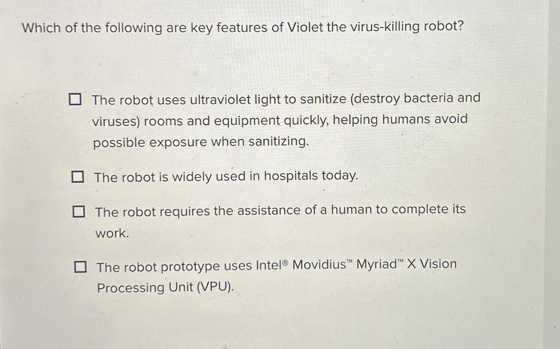 Which of the following are key features of Violet