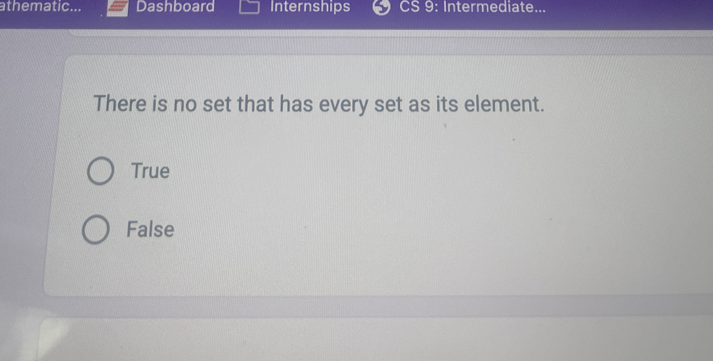 There is no set that has every set as its