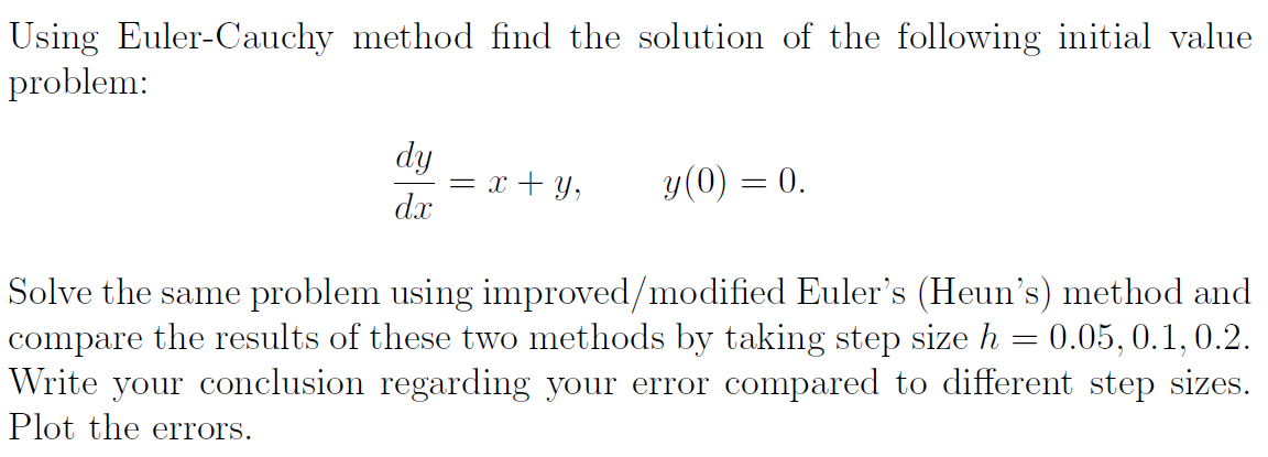 Solve the same problem using improved / modified