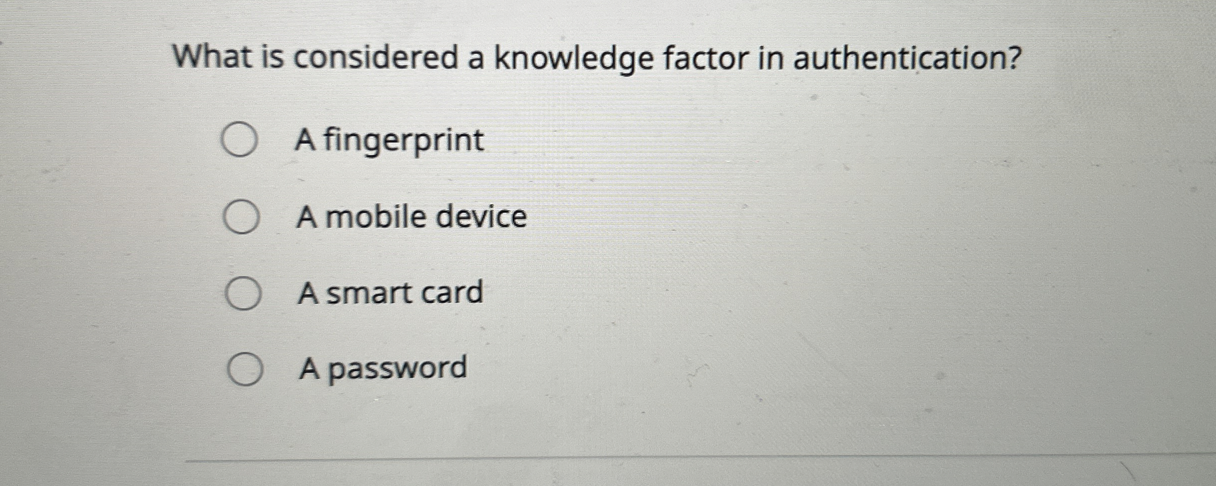 What is considered a knowledge factor in