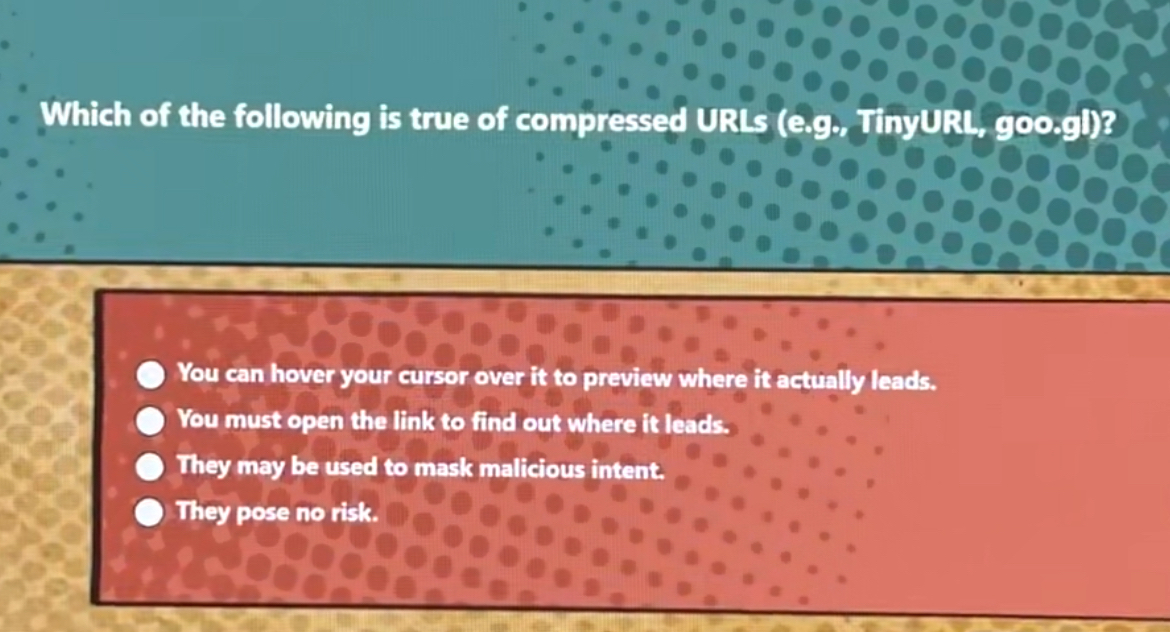 Which of the following is true of compressed URLs