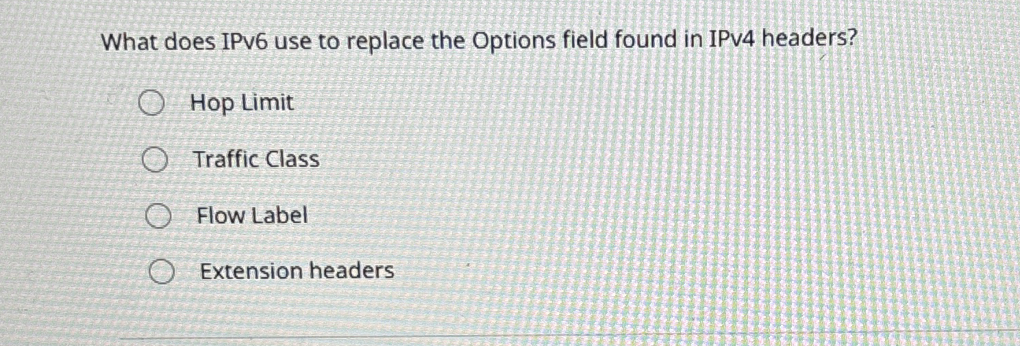 What does IPv 6 use to replace the Options field