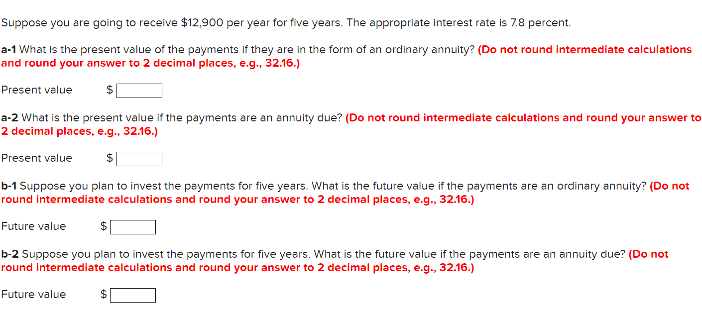 Question is listed below in image Suppose you are going to receive