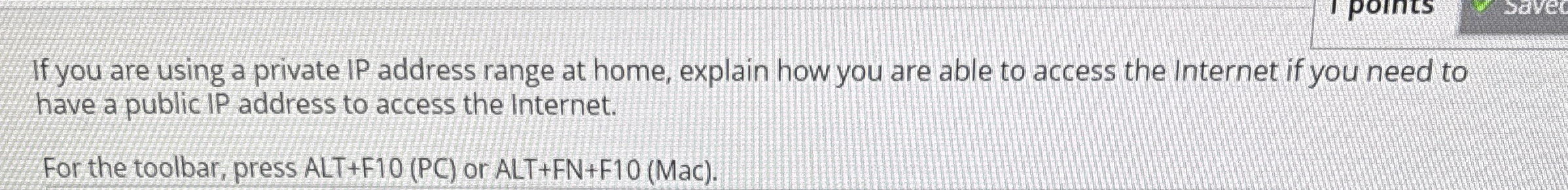 If you are using a private IP address range at