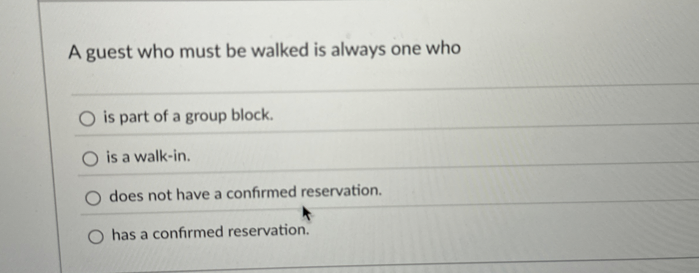 A guest who must be walked is always one who is