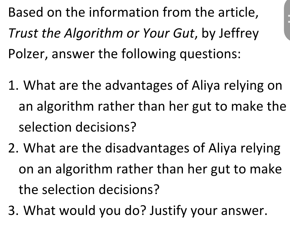 Based on the information from the article, Trust