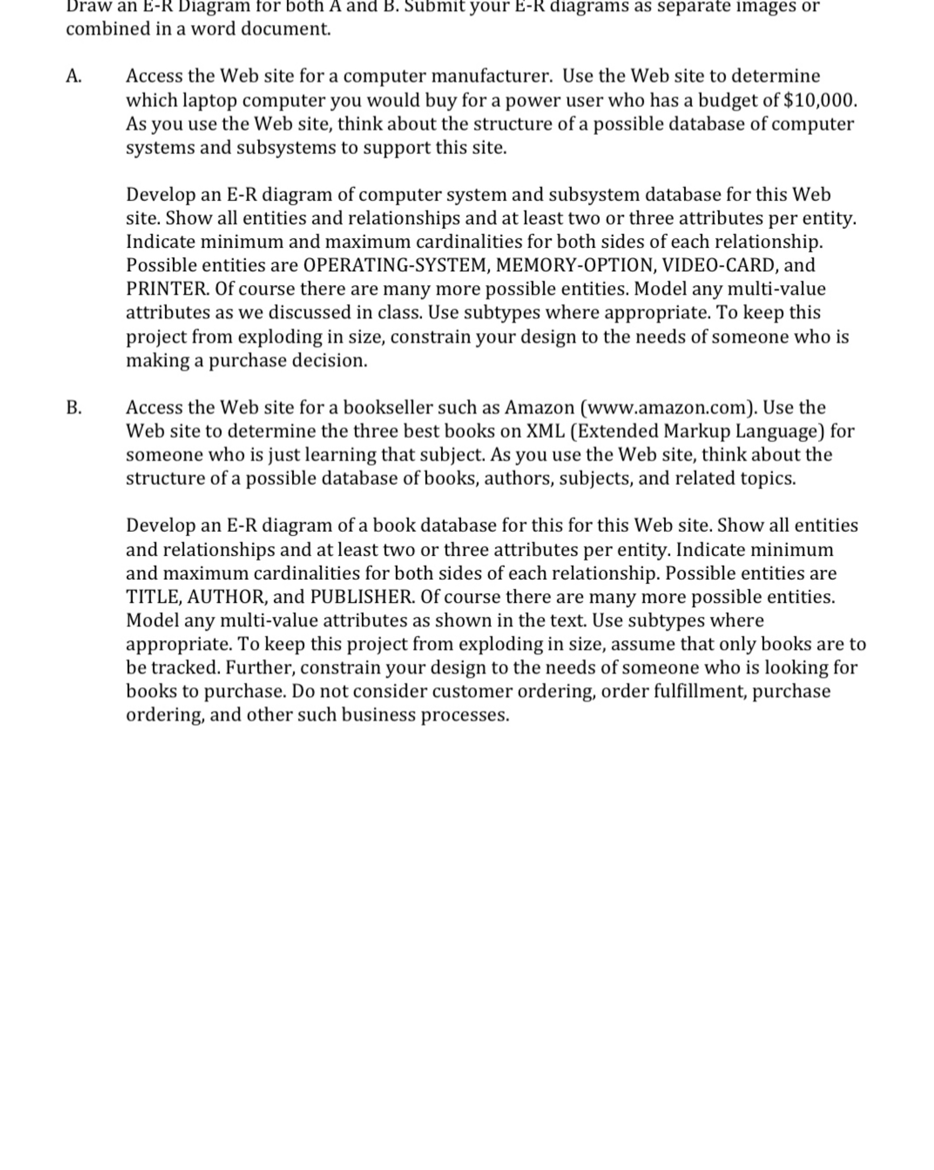 Access the Web site for a bookseller such as