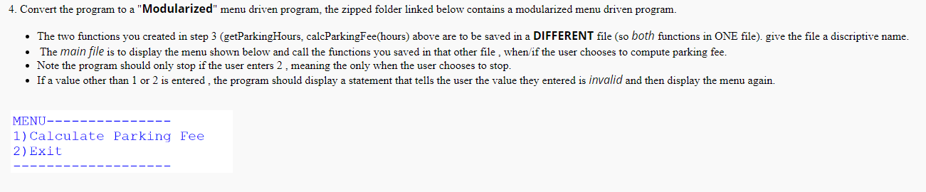 Create a program to compute the fee for parking