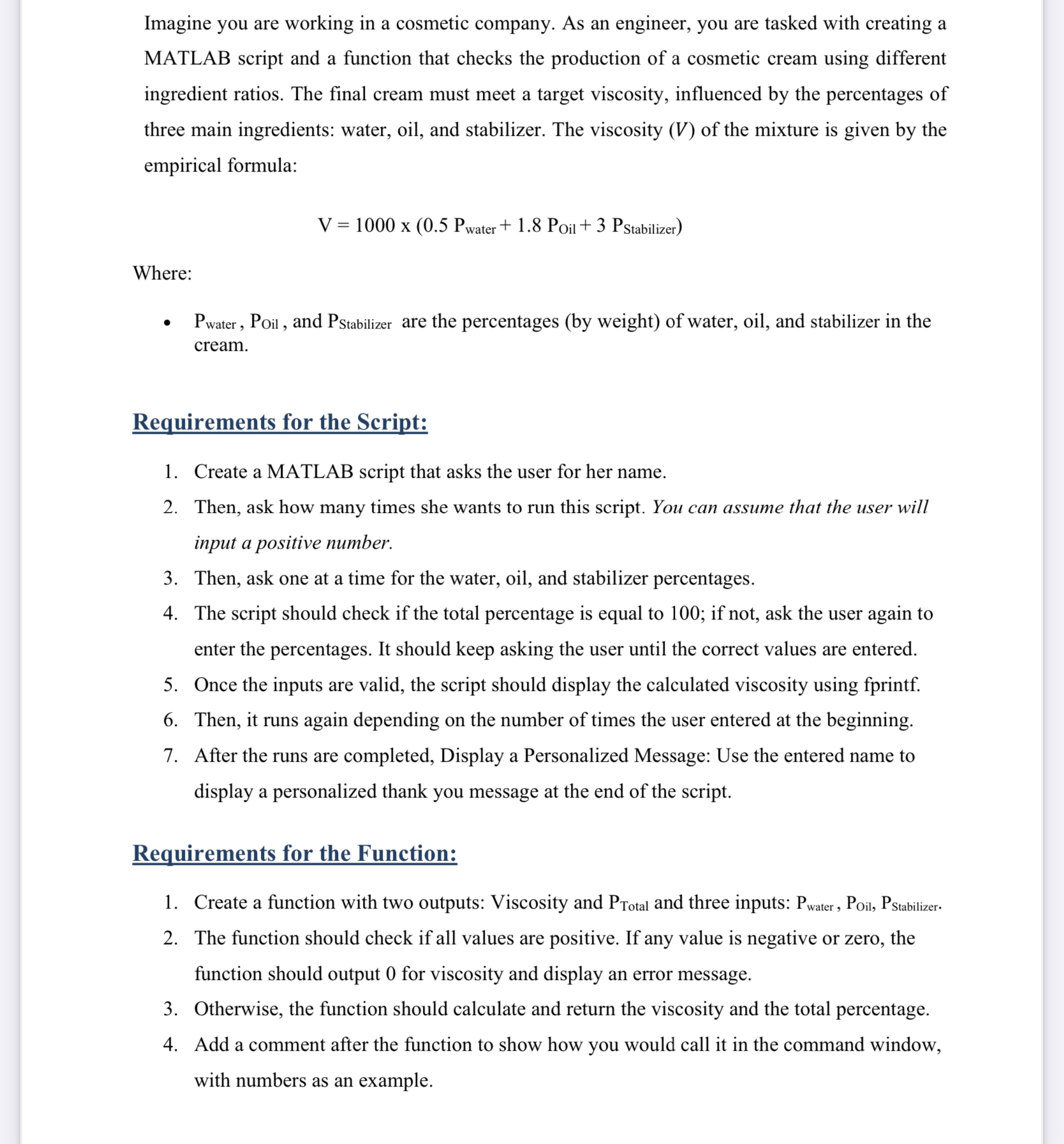 Imagine you are working in a cosmetic company. As