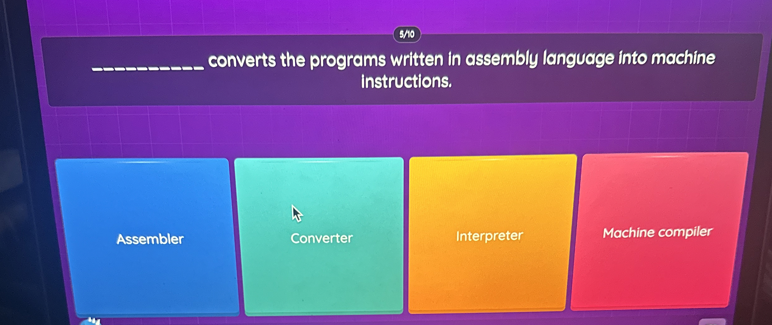 converts the programs written in assembly