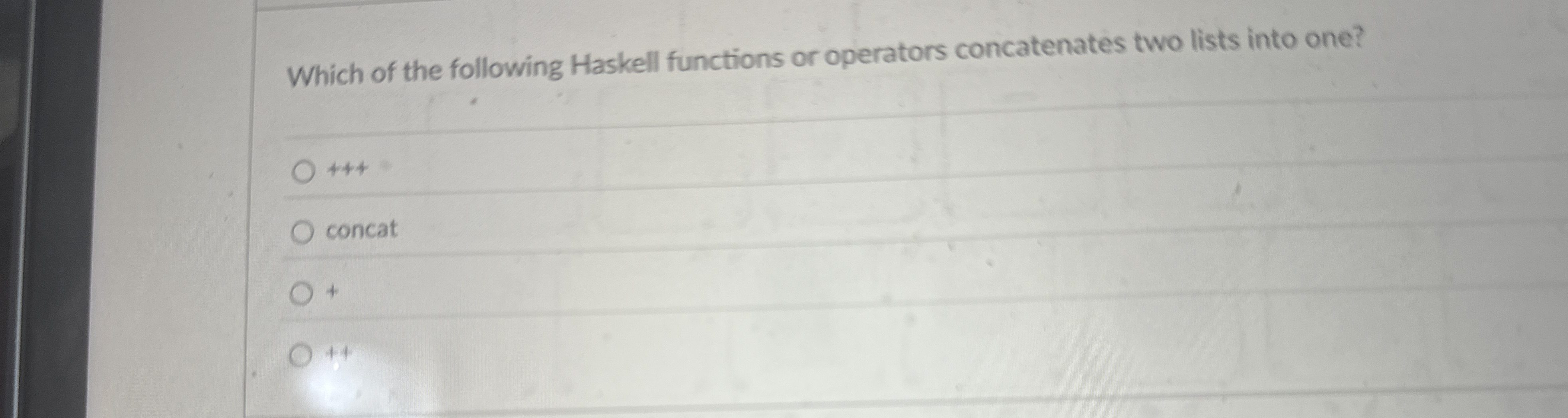 Which of the following Haskell functions or