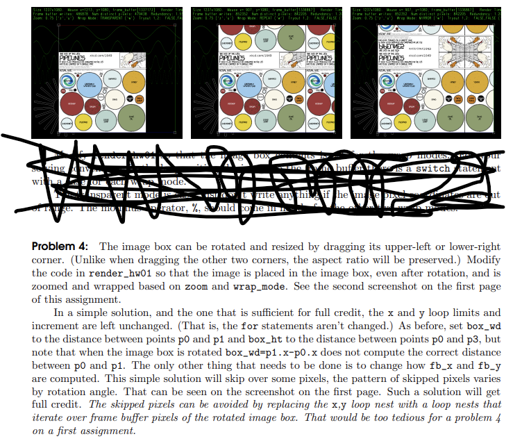  using C++ solve Problem 4: The image box can be rotated
