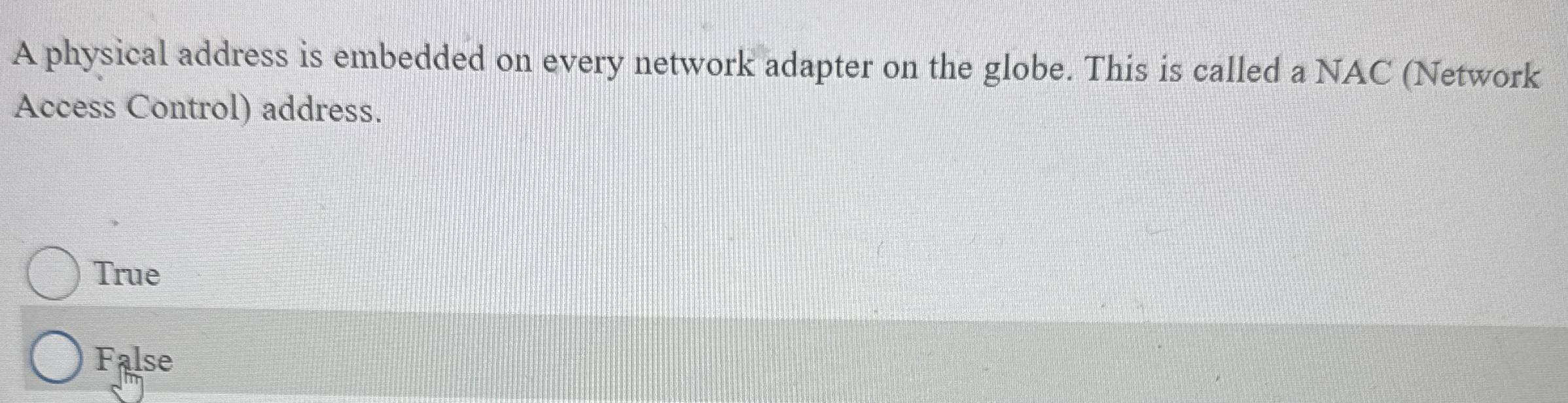 A physical address is embedded on every network