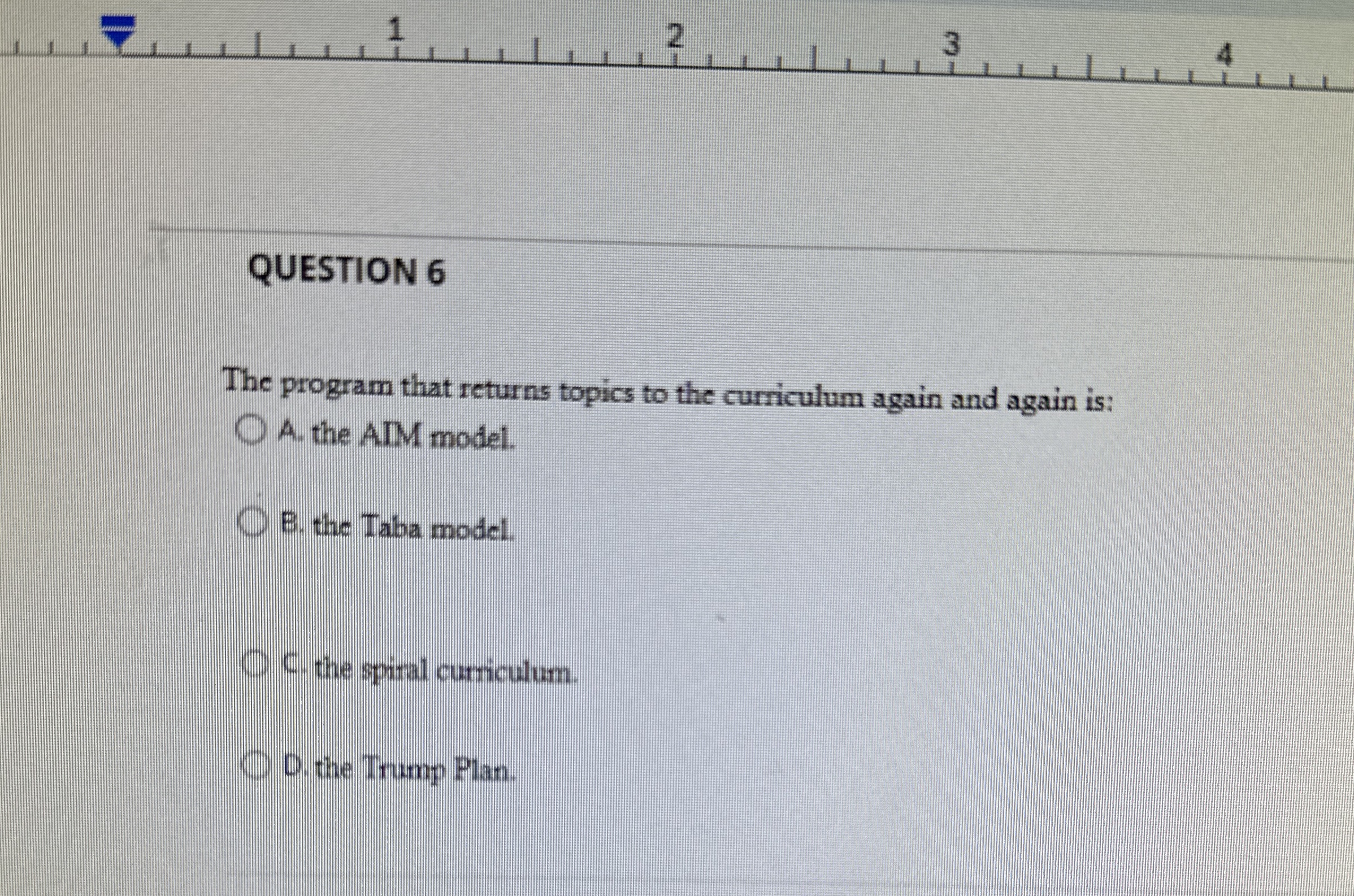 QUESTION 6 The program that returns topics to the
