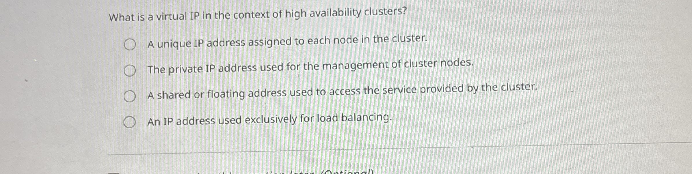 What is a virtual IP in the context of high