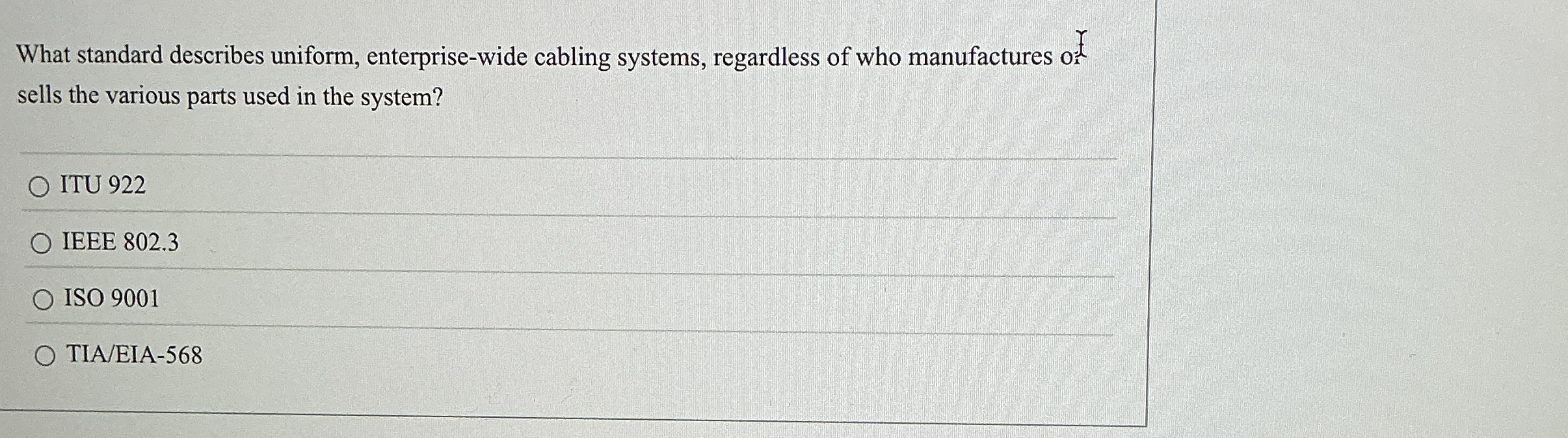 What standard describes uniform, enterprise -