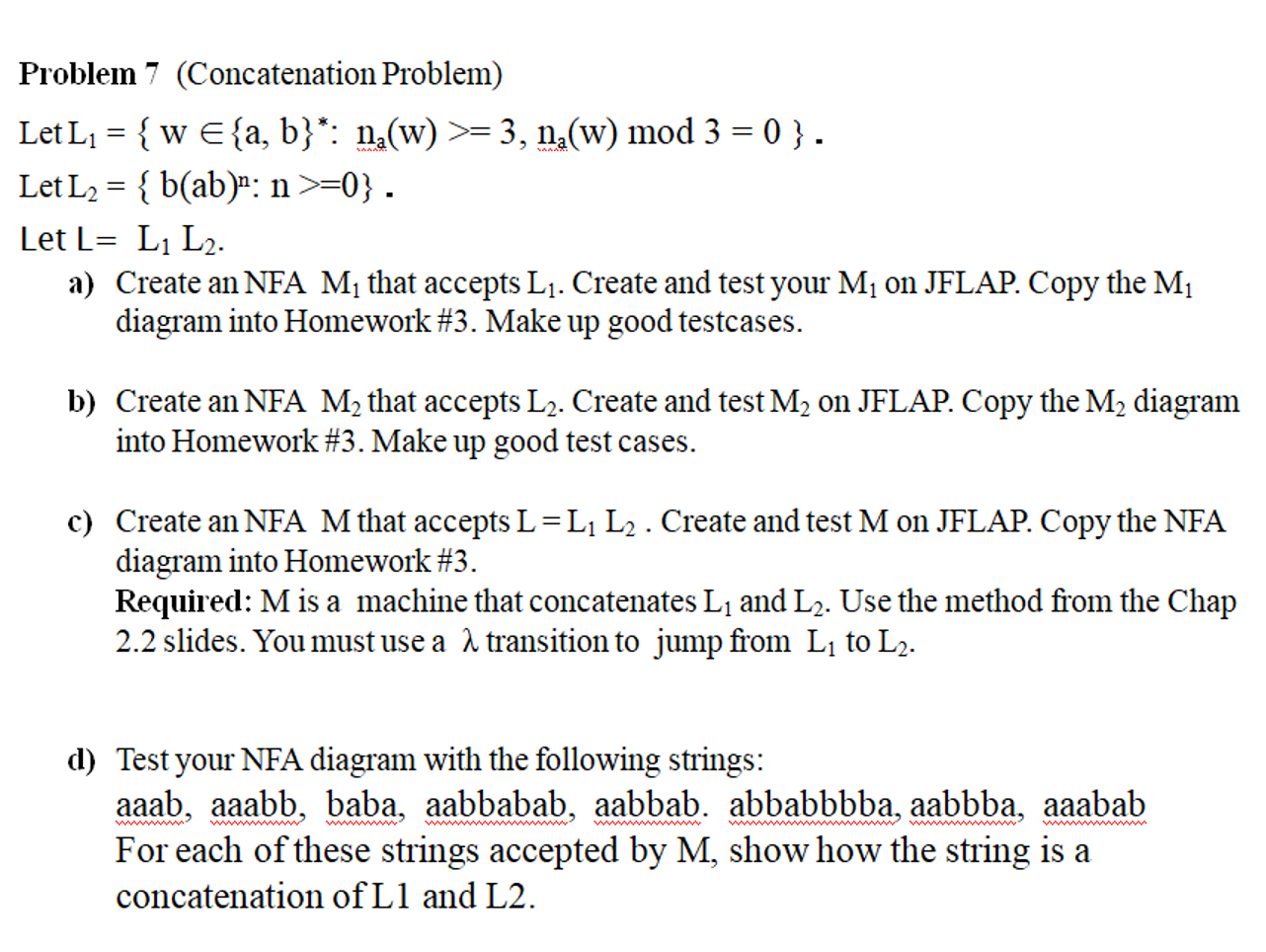 Note: The a s and b s can be in any order. Your