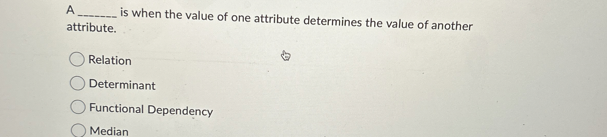 A q , is when the value of one attribute