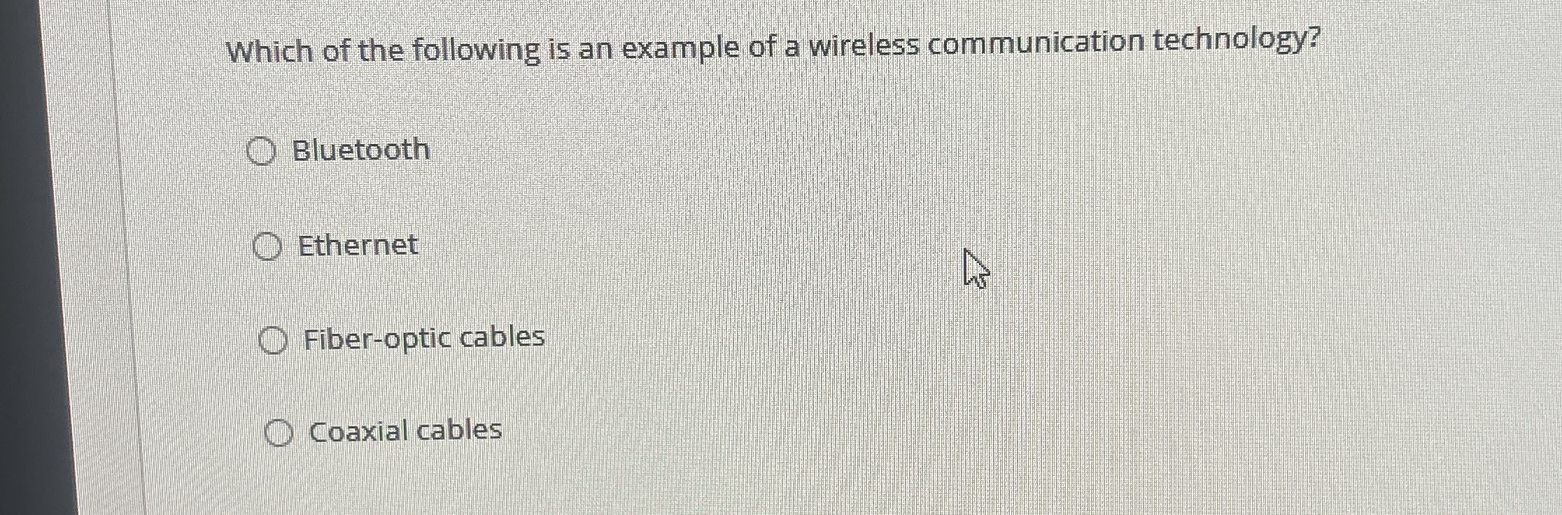 Which of the following is an example of a