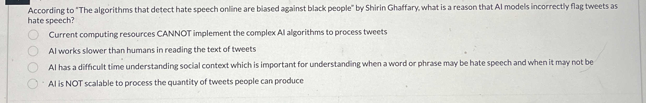 According to "The algorithms that detect hate
