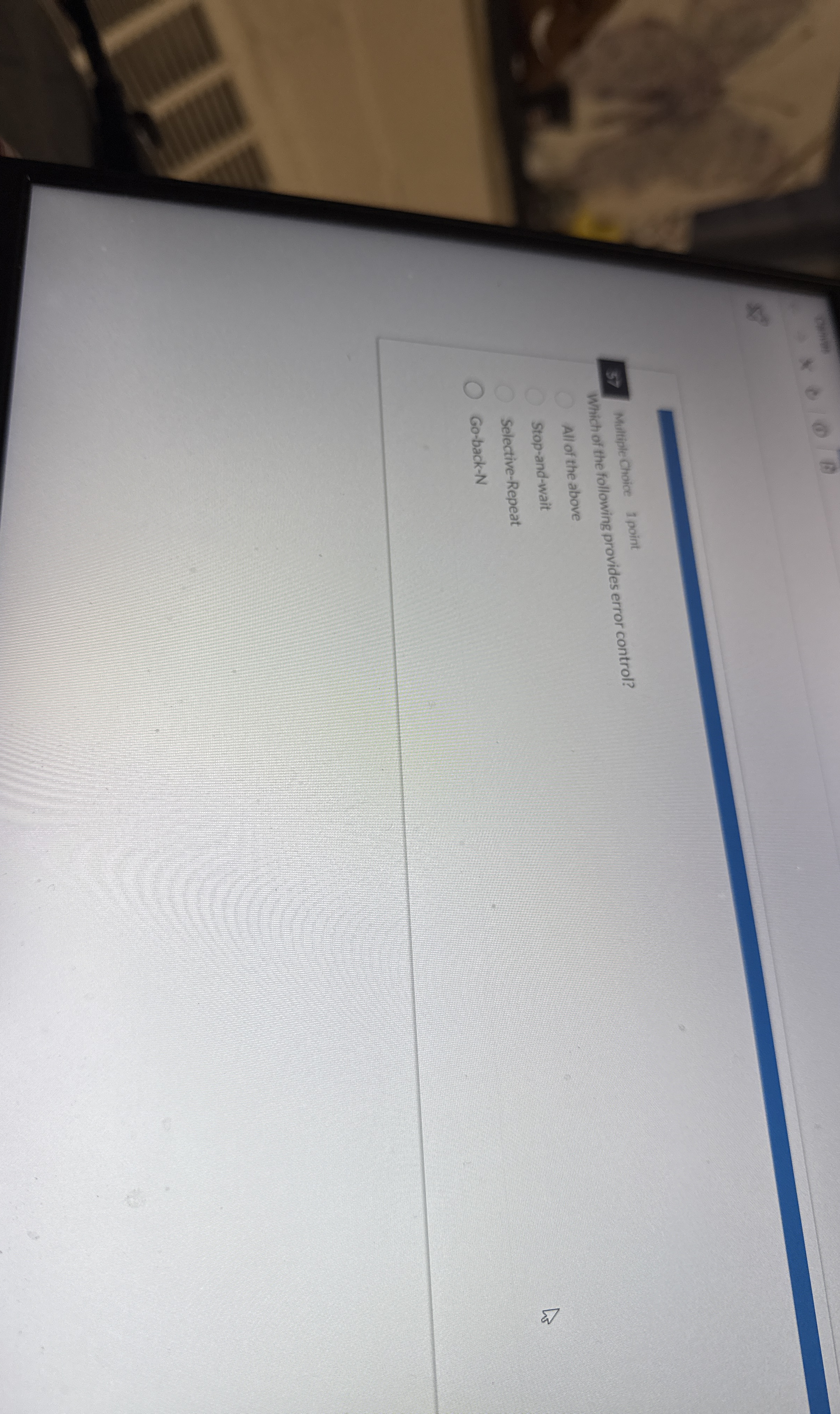 Which of the following provides error control?