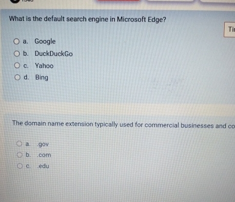 What is the default search engine in Microsoft