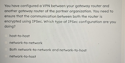 You have configured a VPN between your gateway