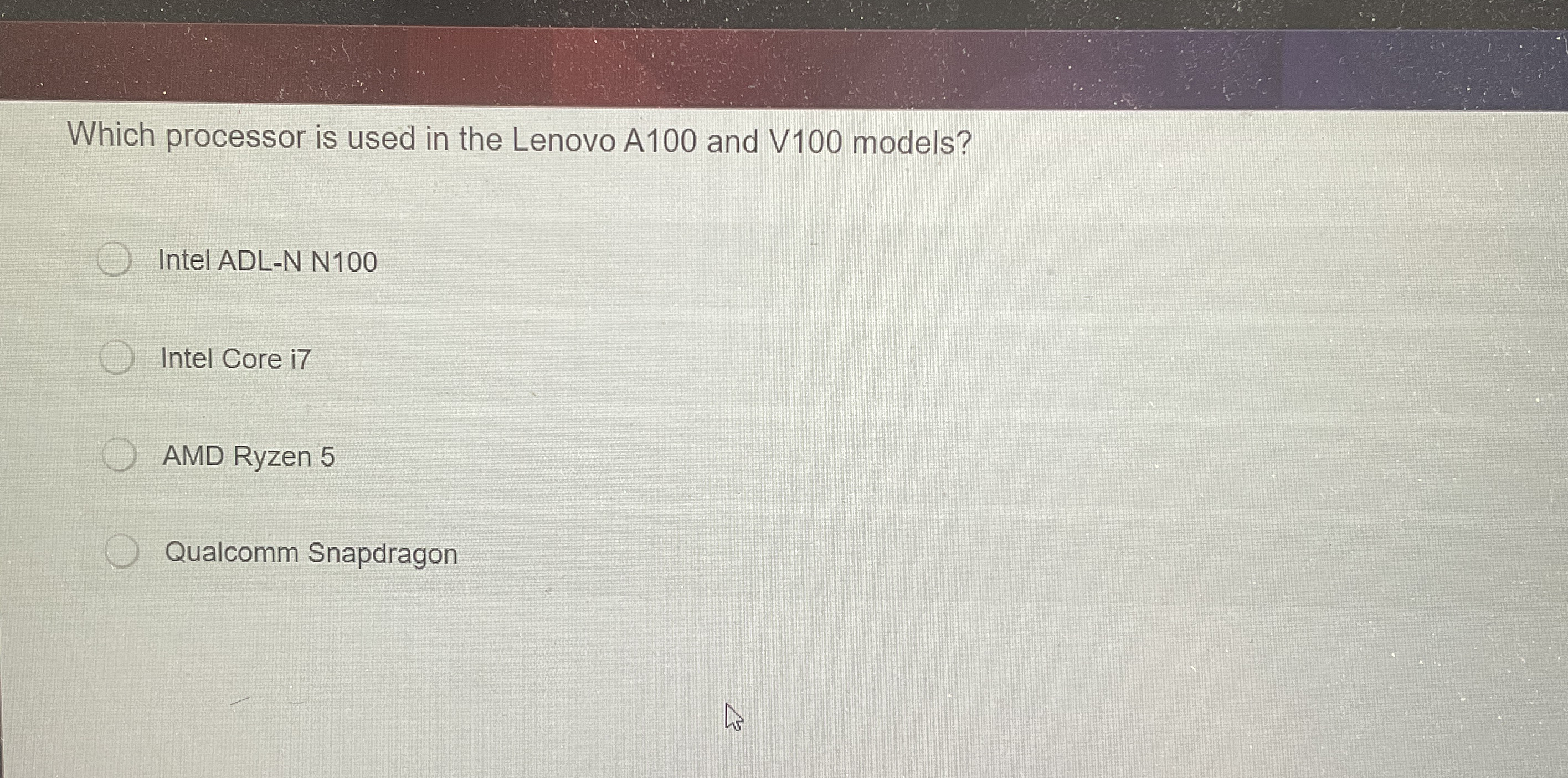 Which processor is used in the Lenovo A 1 0 0 and