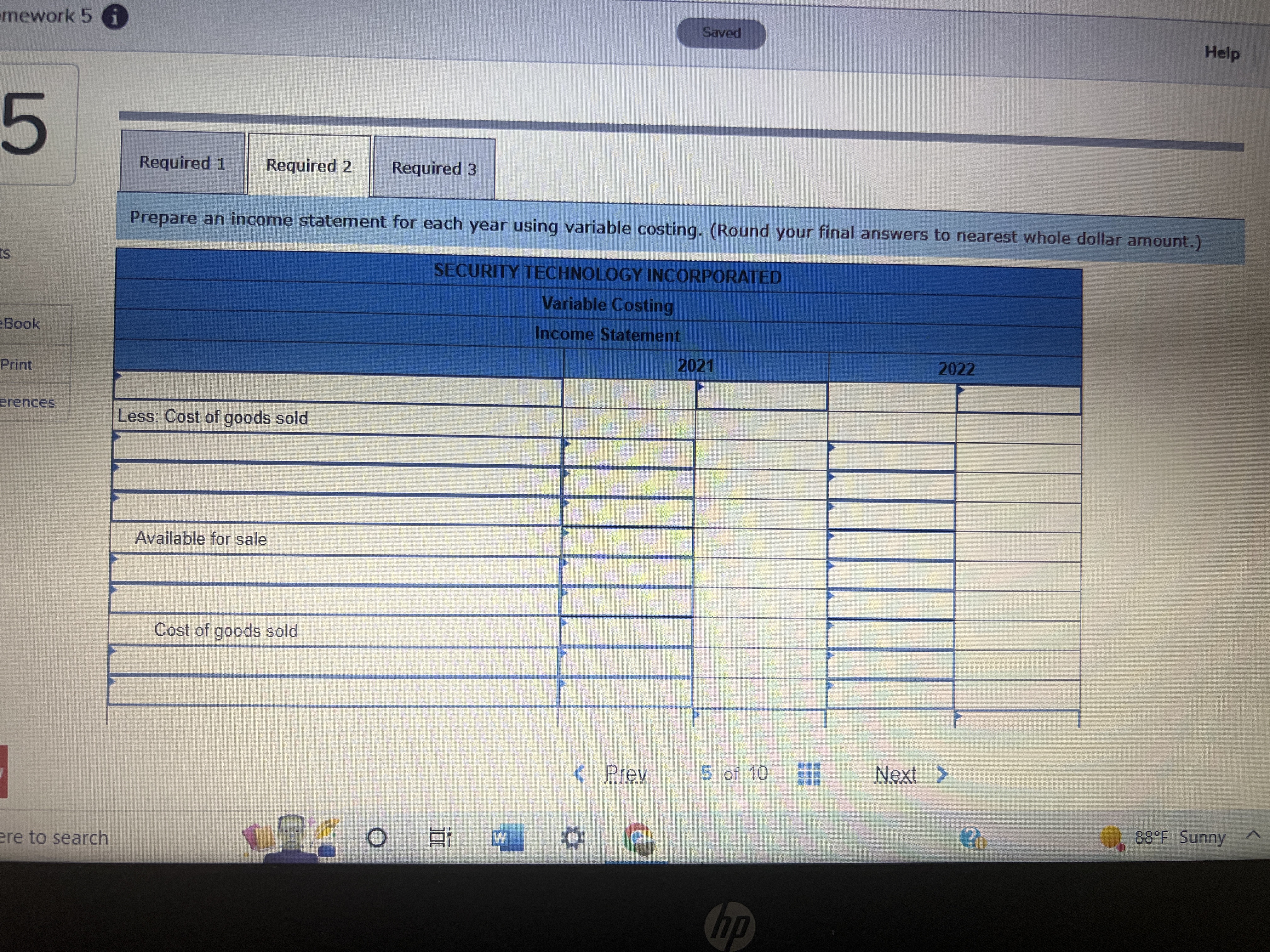 Homework 5 i Saved Help Save & 5 CH Security